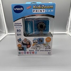 Vtech 5491 KidiZoom Print Cam Instant Printing No Ink Needed 2.4" Blue Sealed